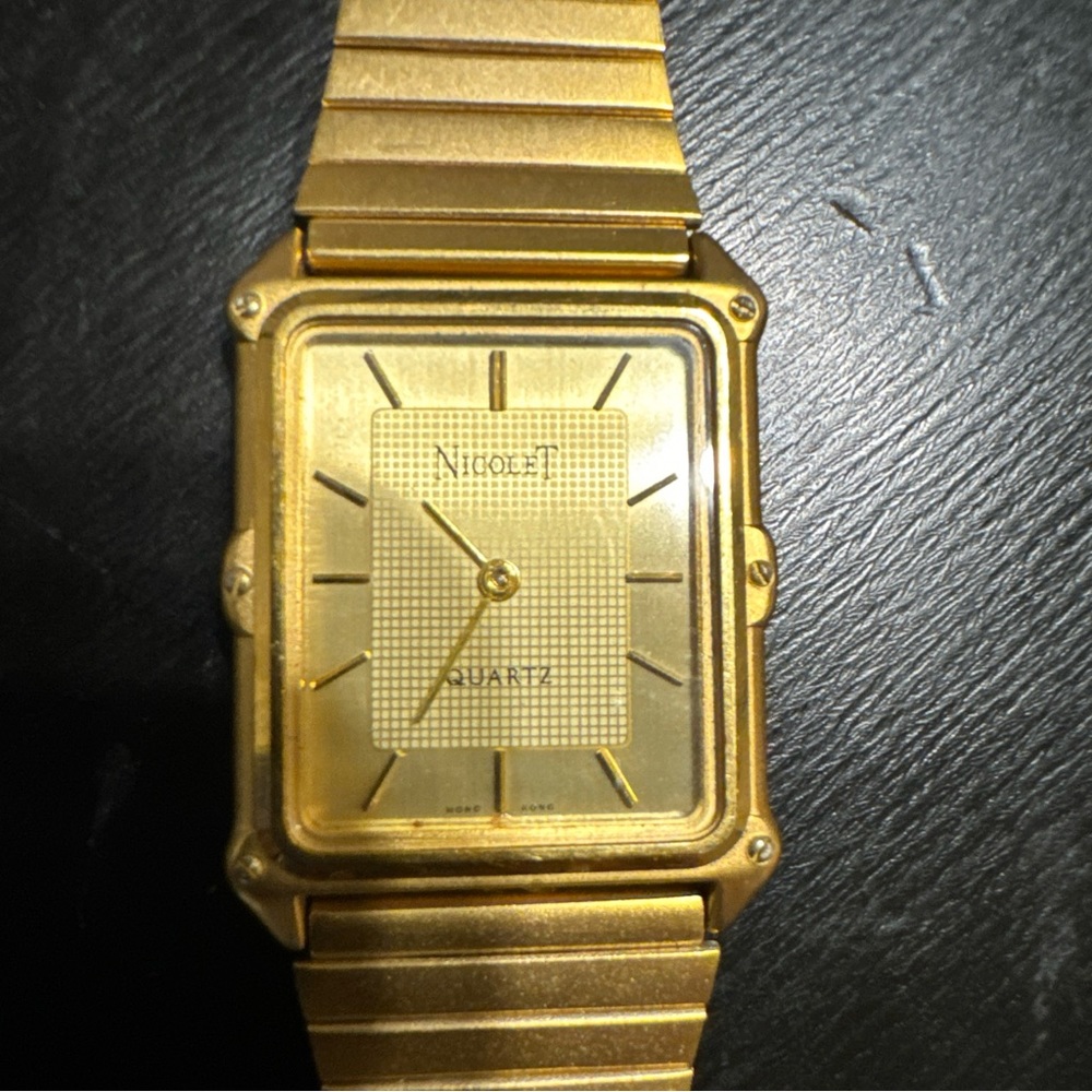 Vintage NICOLET quartz Watch Gold